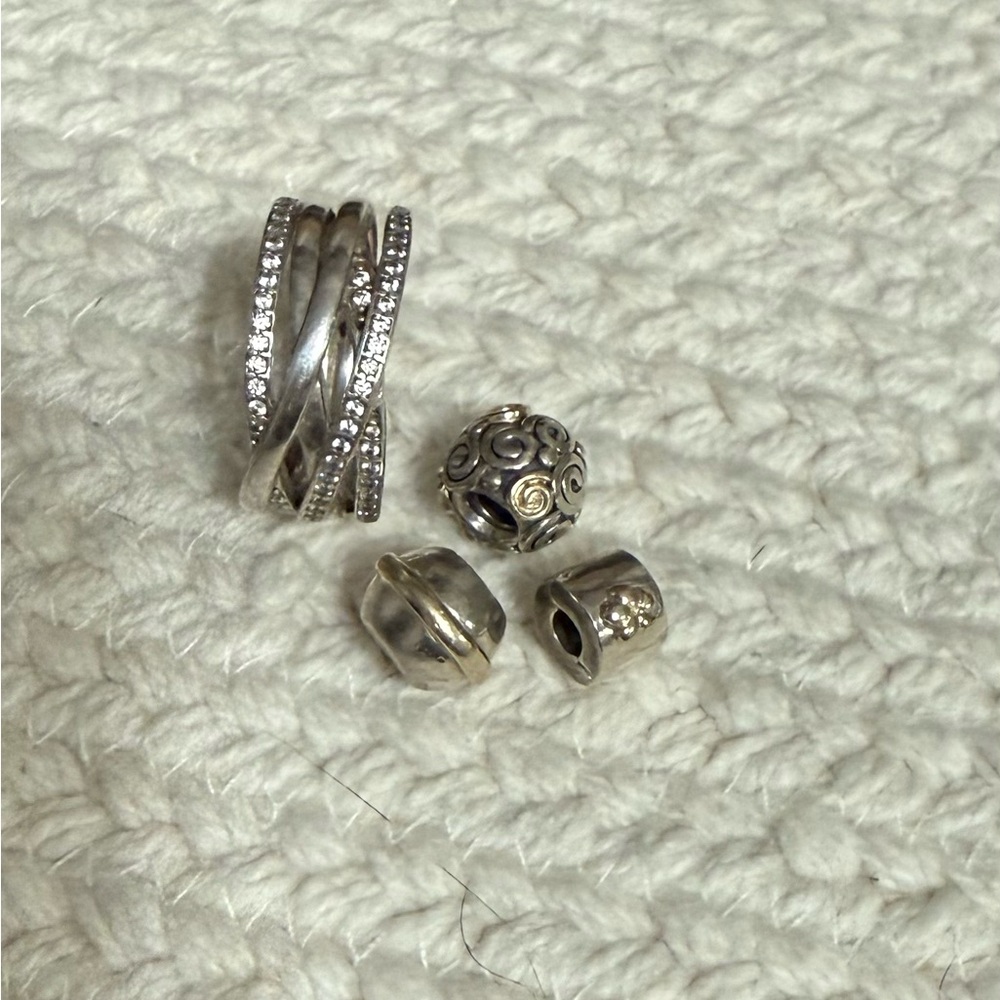 Elegant Silver Ring and Bead Set